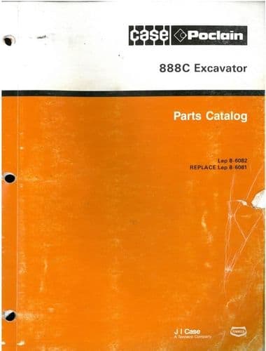 Case Poclain Crawler Excavator 888C Parts Manual - 888CK 888CKE