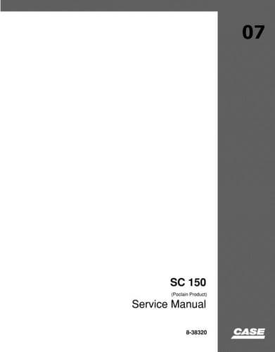 Case Poclain Crawler Excavator SC150 SC150L SC150K Basic Service Manual