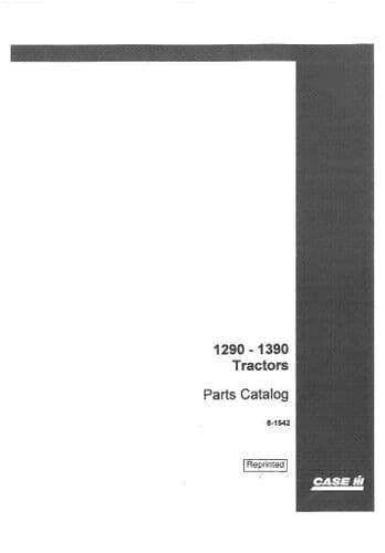 Case Tractor 1290 & 1390 Parts Manual