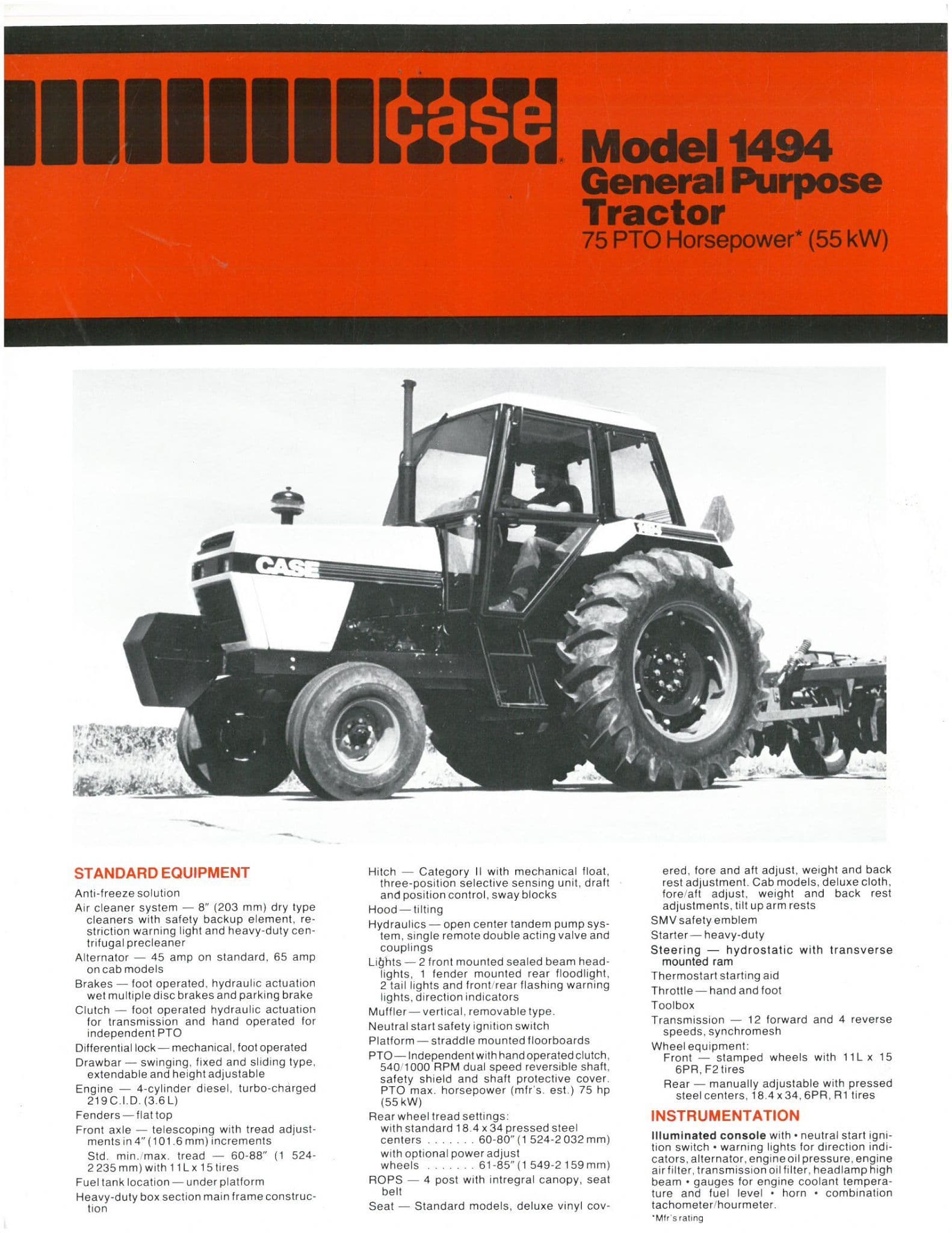 Case Tractor 1494 Brochure