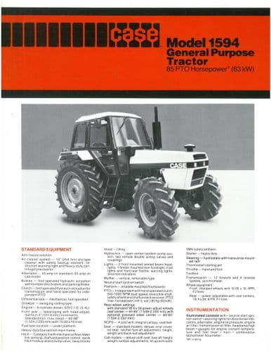 Case Tractor 1594 Brochure