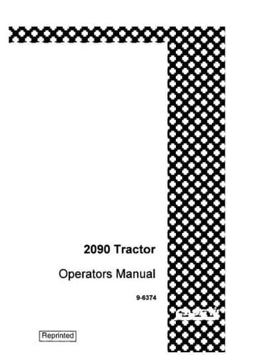 Case Tractor 2090 Operators Manual