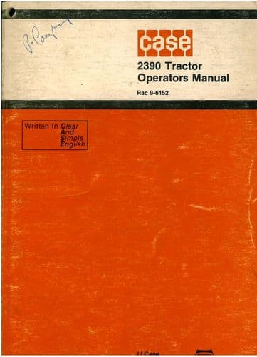 Case Tractor 2390 Operators Manual