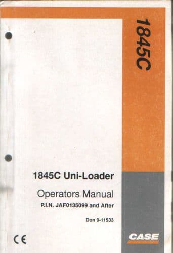 Case Uniloader 1845C Operators Manual