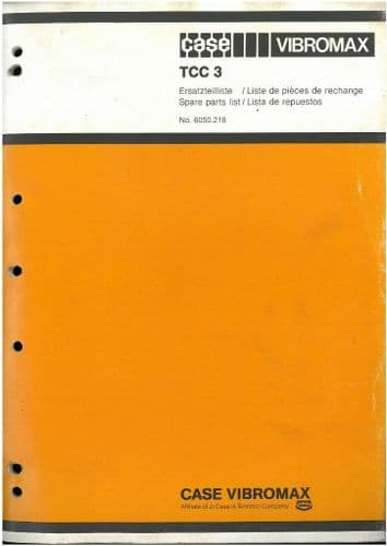 Case Vibromax Road Saw / Joint Cutter - Model TCC3 Parts Manual - TCC 3