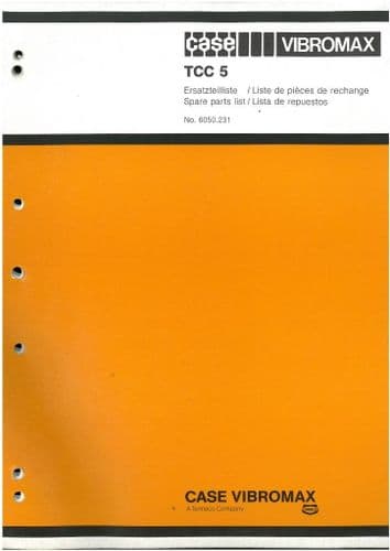 Case Vibromax Road Saw / Joint Cutter - Model TCC5 Parts Manual - TCC 5