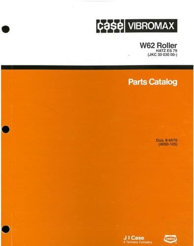 Case Vibromax W62 Roller Parts Manual - Hatz ES 79