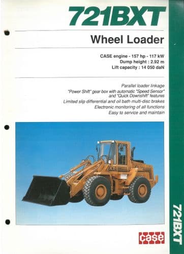 Case Wheel Loader 721BXT Brochure