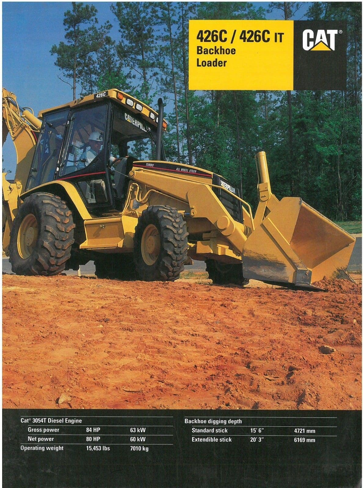 Cat Caterpillar 426C & 426C IT Digger Backhoe Loader Brochure - BX106