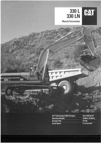 CAT Caterpillar Reach Excavator 330L 330LN Brochure - 330 L 330 LN