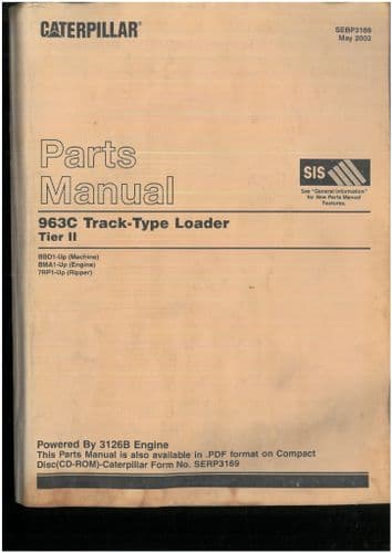 CAT Caterpillar Track-Type Tractor Loader Tier II 963C Parts Manual - ORIGINAL