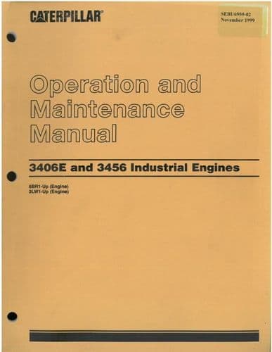 Caterpillar 3406E & 3456 Industrial Engine Operation & Maintenance Manual