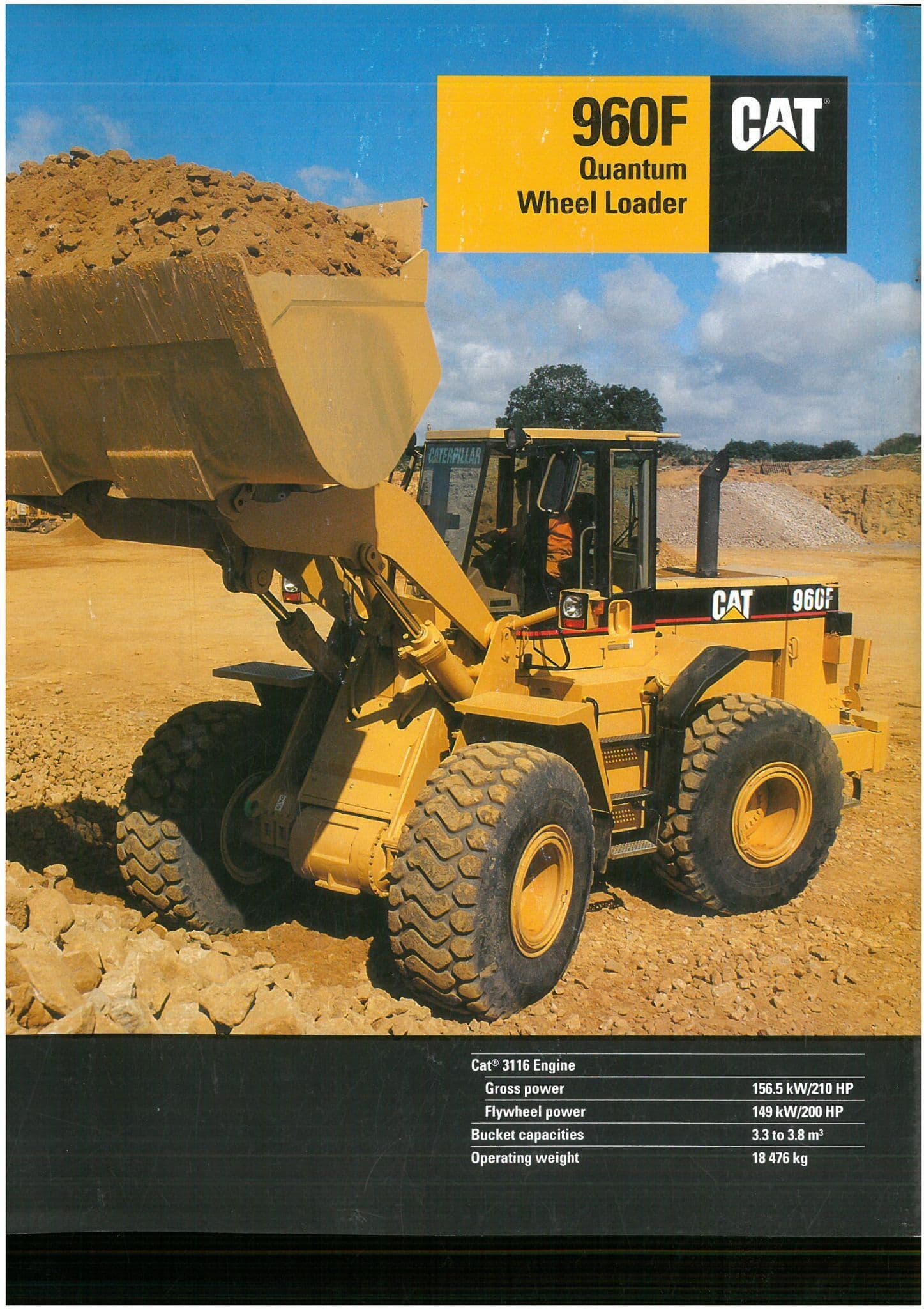 960 Loader Caterpillar CAT Quantum Wheel Loader 960F Brochure