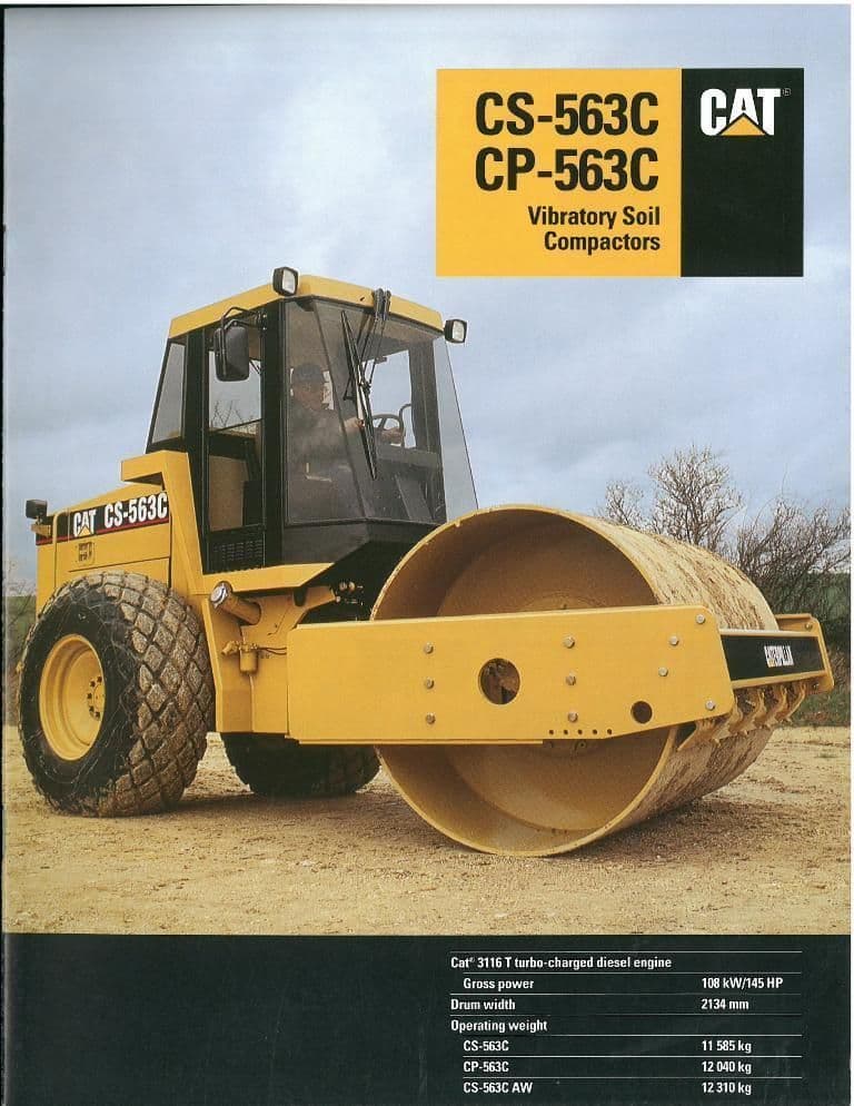 Caterpillar CAT Vibratory Soil Compactor CS-563C & CP-563C Brochure