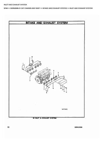 Caterpillar Forklift Lift Truck DP35 DP40 DP45 DP50 DP60 DP70 Parts Manual