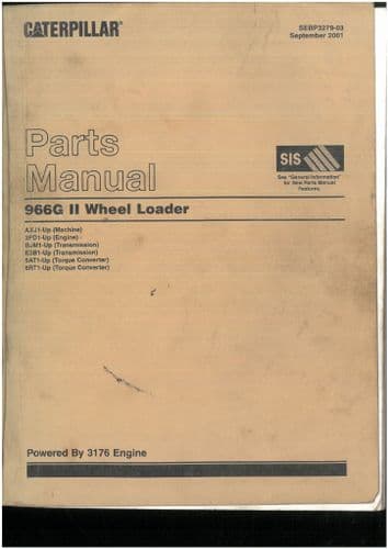 Caterpillar  Wheel Loader 966G  Series II Parts Manual - ORIGINAL