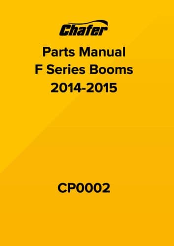 Chafer Booms F Series 2014 - 2015 Parts Manual