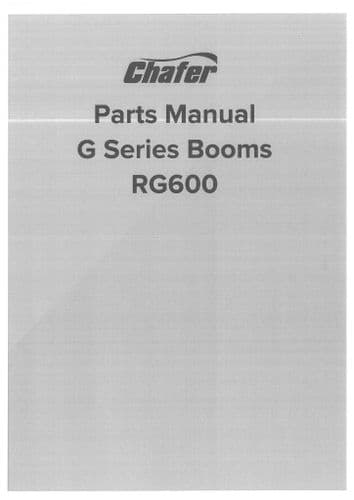 Chafer Booms G Series  Parts Manual