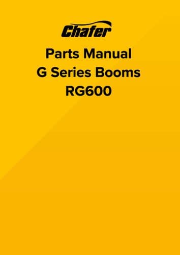Chafer Booms G Series RG600 Parts Manual