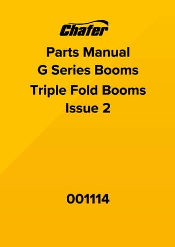 Chafer Booms G Series  Triple Fold Booms Parts Manual