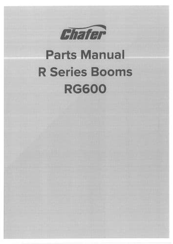 Chafer Booms R Series RG600 Parts Manual