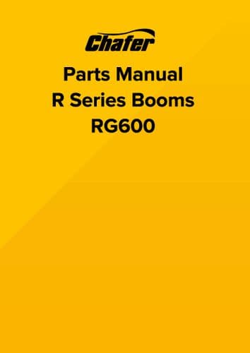 Chafer Booms R Series RG600 Parts Manual