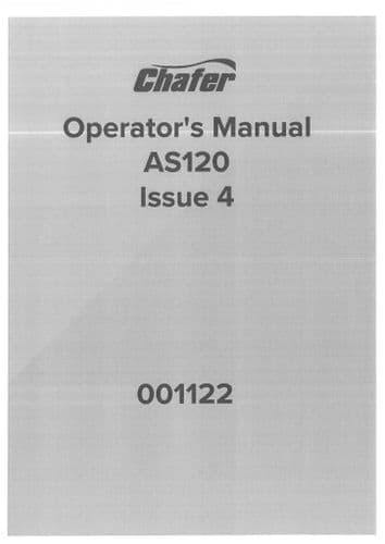 Chafer Sprayer AS120 Operators Manual