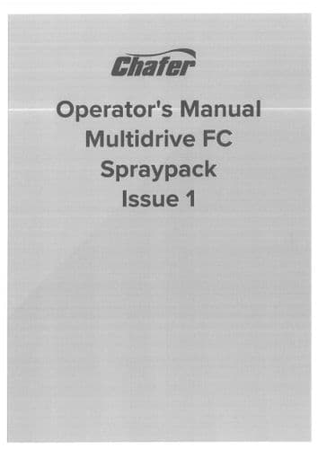 Chafer Spraypack Multidrive FC Operators Manual