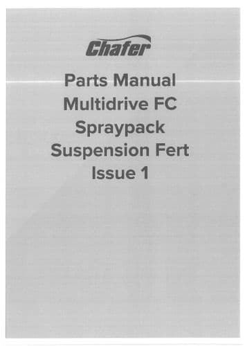 Chafer Spraypack Multidrive FC Parts Manual