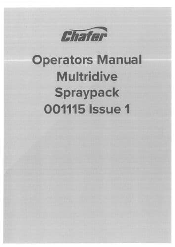 Chafer Spraypack Multidrive Operators Manual