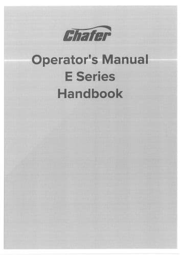 Chafer Trailed Sprayer E Series E2000 E2500 E3000 E3500 E4000 Operators Manual