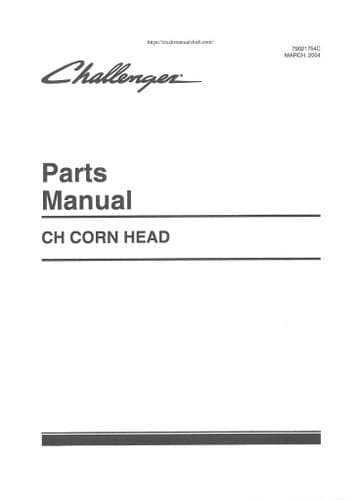 Challenger CH Corn Head Parts Manual