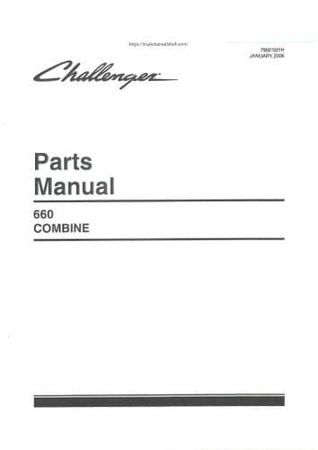 Challenger Combine 660 Parts Manual