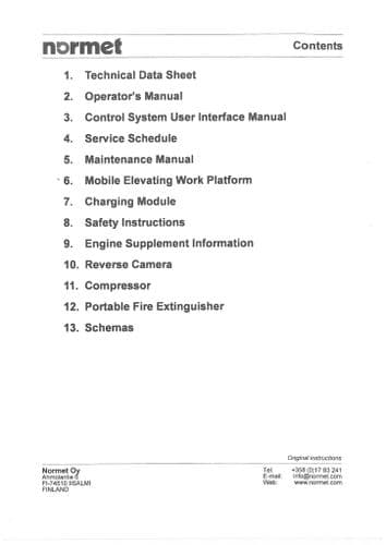 Charmec Normet Underground Emulsion Charging Unit MF605DA Operators Manual