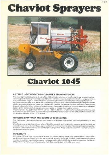 Chaviot Sprayer 1045 Brochure