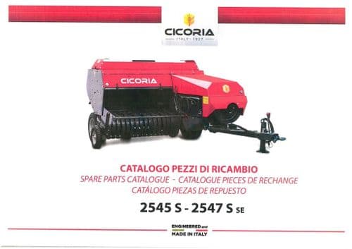 Cicoria Baler Convential Square Baler 2545S - 2547S SE Parts Manual