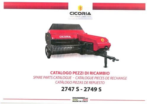 Cicoria Baler Convential Square Baler 2747S - 2749S Parts Manual