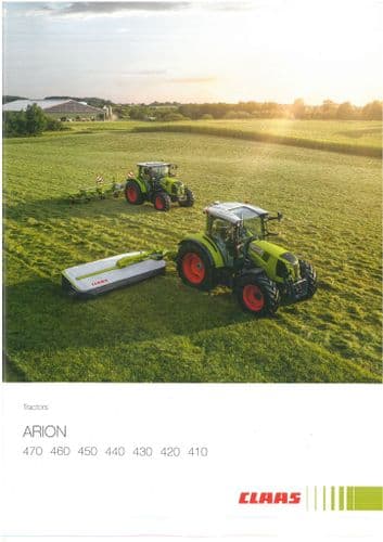 Claas Arion Tractor 470 460 450 440 430 420 410 Brochure