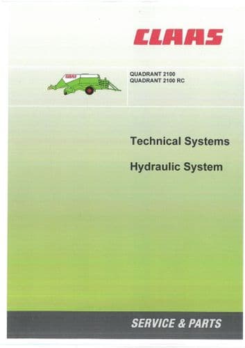 Claas Baler Quadrant 2100, 2100RC Hydraulic Workshop Service Manual