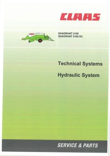 Claas Baler Quadrant 2200, 2200RC Hydraulic Workshop Service Manual