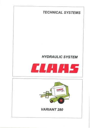 Claas Baler Variant 280 Hydraulic Workshop Service Manual