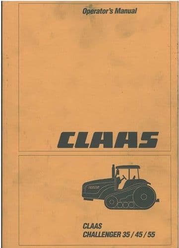 Claas Challenger Tractor 35 45 55 Operators Manual