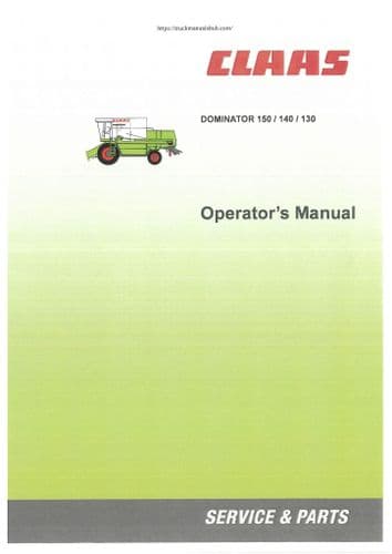 Claas Combine Dominator 130 140 150 Operators Manual
