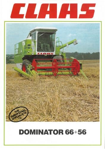Claas Combine Dominator 56 & 66 Brochure - The Harvesting Specialists