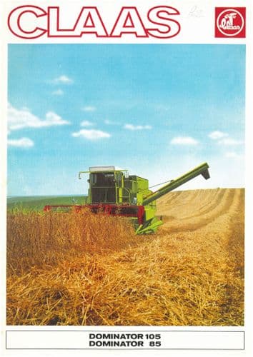 Claas Combine Dominator 85 & 105 Brochure -