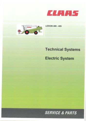 Claas Combine Lexion 480-405 Electric System Workshop Service Manual
