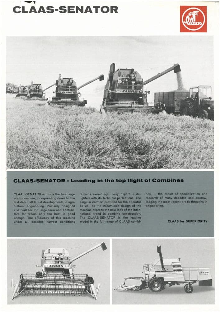 Claas Combine Senator Brochure