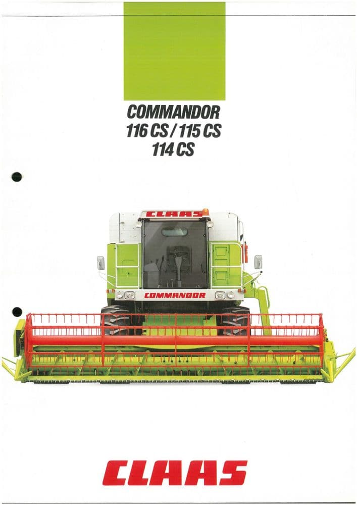 Claas Commandor 116CS 115CS 114CS Brochure