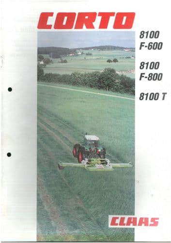 Claas Corto 8100 F-600 8100 F-800 8100T Brochure -