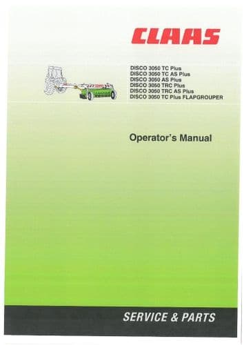 Claas Disco 3050 Mower TC PLUS / TC AS PLUS / AS PLUS / TRC PLUS / TRC AS PLUS / TC PLUS FLAPGROUPER